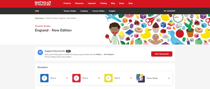 Screenshot of Maths — No Problem! - Hub